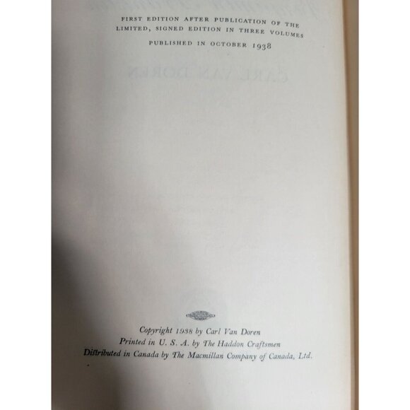 1938 1st Ed. Benjamin Franklin by Carl Van Doren Vintage Hardcover First Edition - Picture 13 of 14